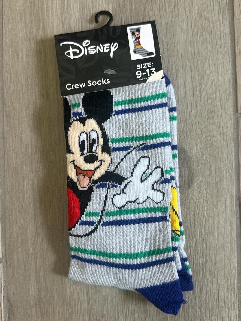 Disney Crew Socks - Mickey Mouse, Gray/Blue